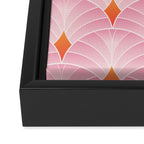 Diamonds & Petals: The Peach Edition Framed Canvas Print Gallery Image 3