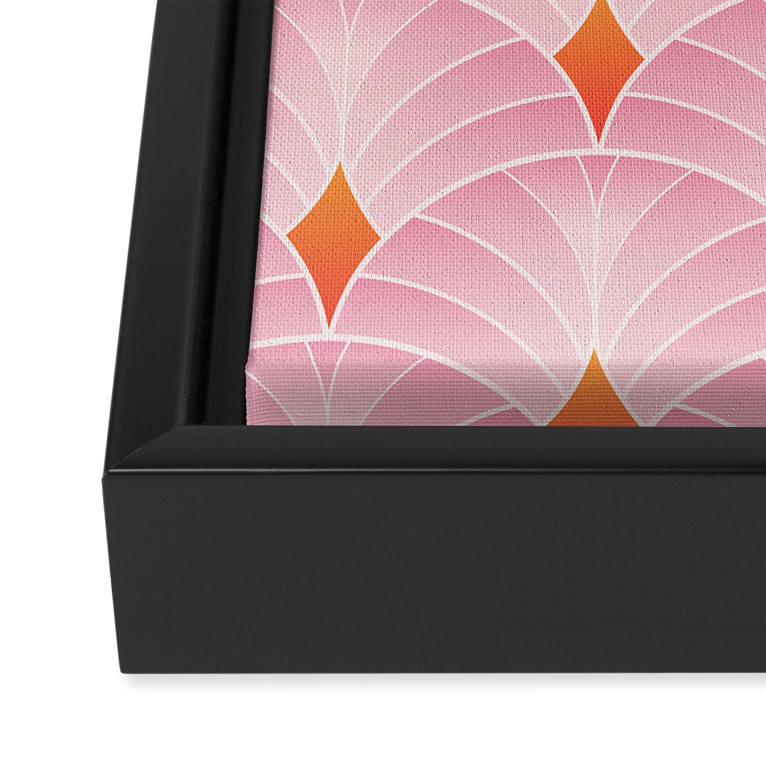 Diamonds & Petals: The Peach Edition Framed Canvas Print Gallery Image 3