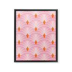 Diamonds & Petals: The Peach Edition Framed Canvas Print Gallery Image 6