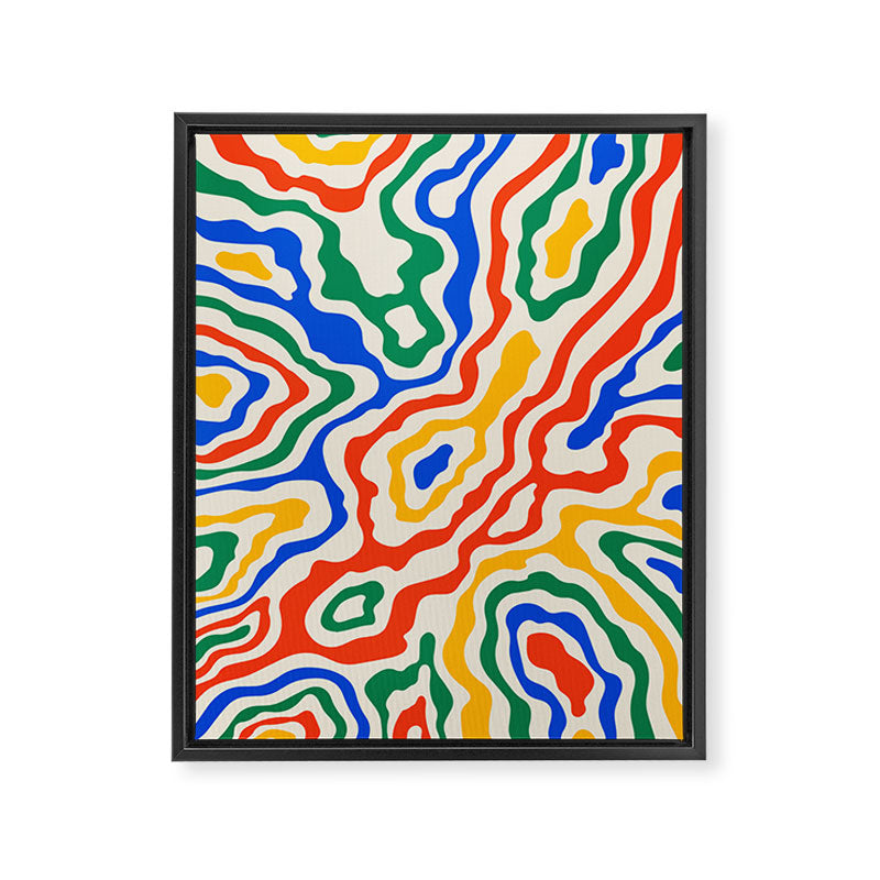 Electric Waves Framed Canvas Print Gallery Image 6