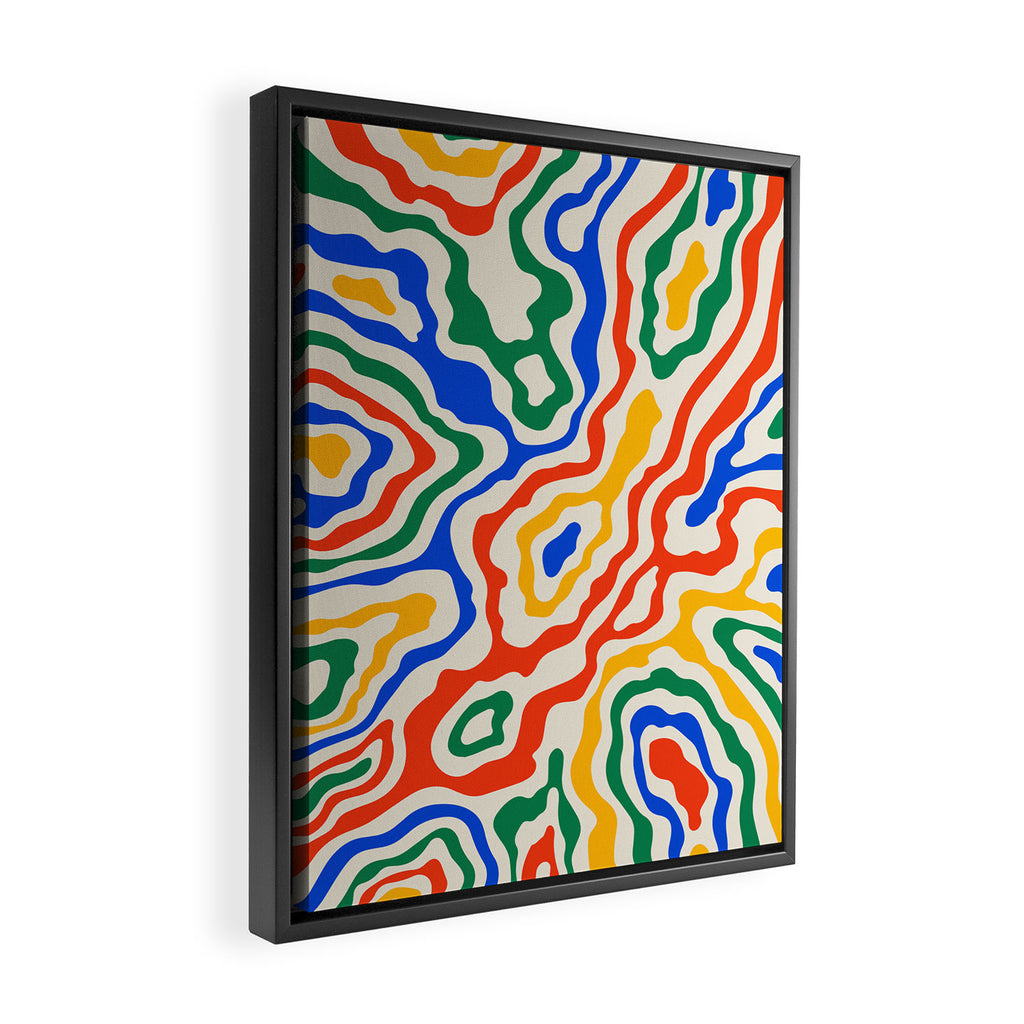 Electric Waves Framed Canvas Print Gallery Image 2