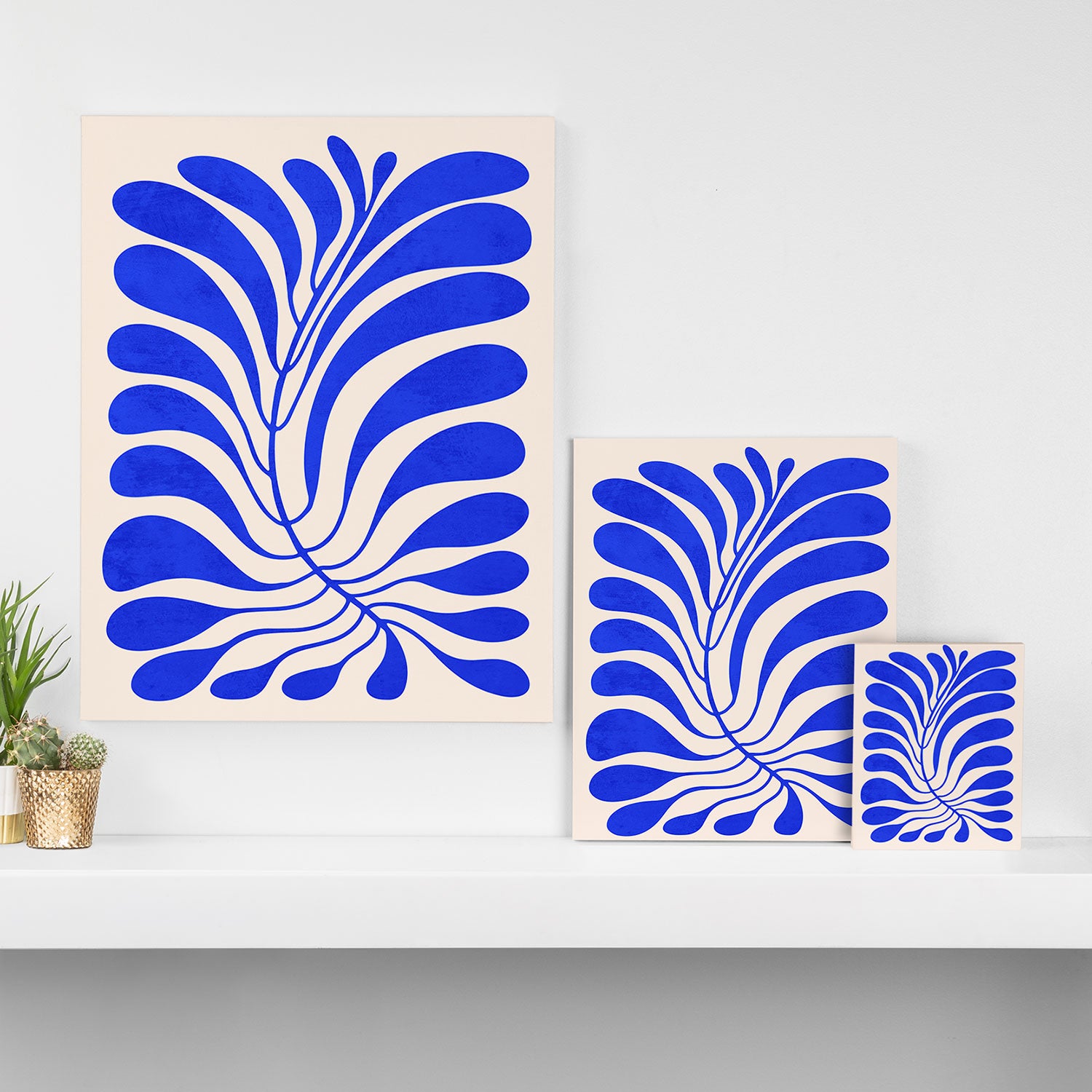 Electrik Blue Ferns: Matisse Edition Canvas Print Gallery Image 3