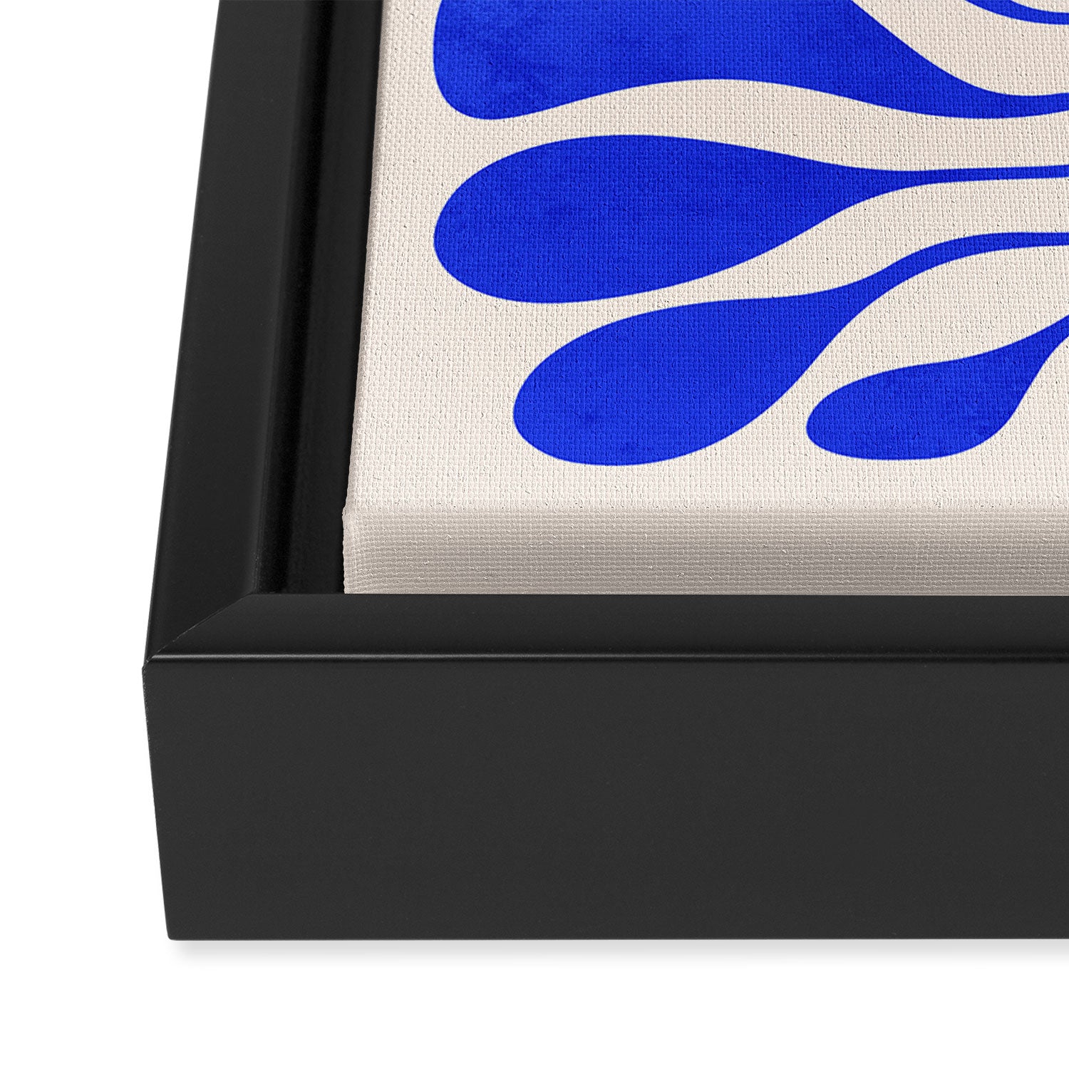 Electrik Blue Ferns: Matisse Edition Framed Canvas Print Gallery Image 3