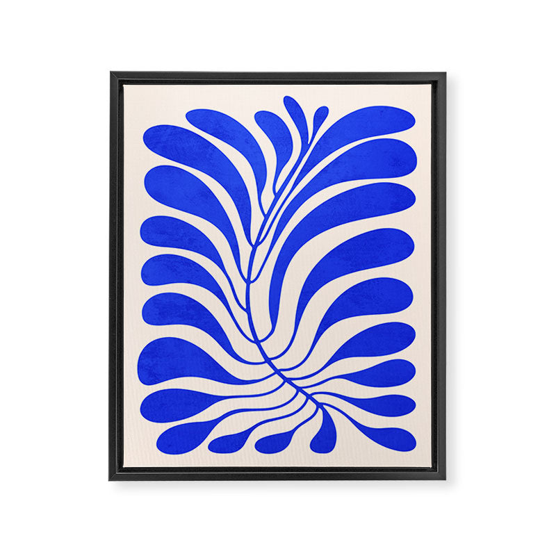 Electrik Blue Ferns: Matisse Edition Framed Canvas Print Gallery Image 3