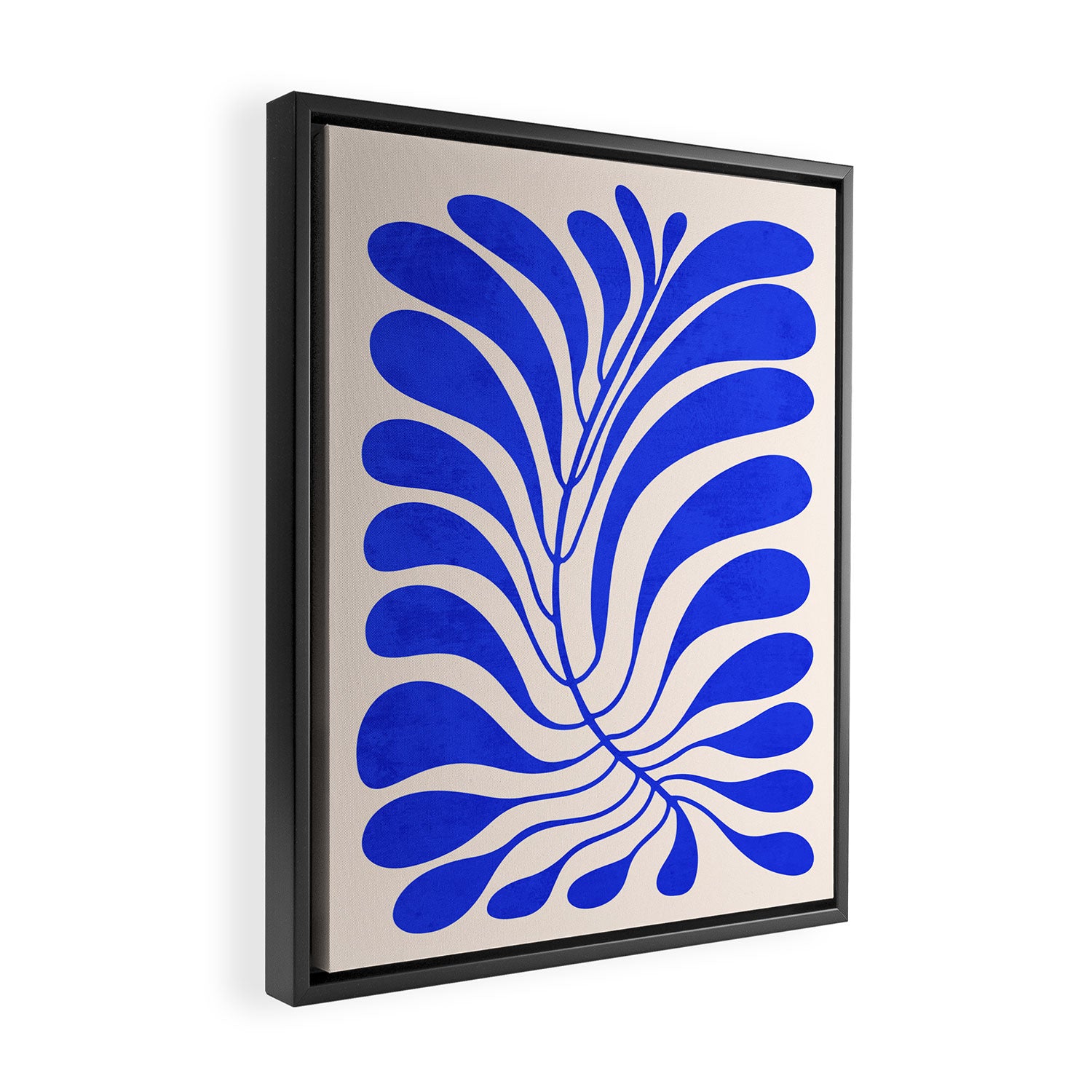 Electrik Blue Ferns: Matisse Edition Framed Canvas Print Gallery Image 2
