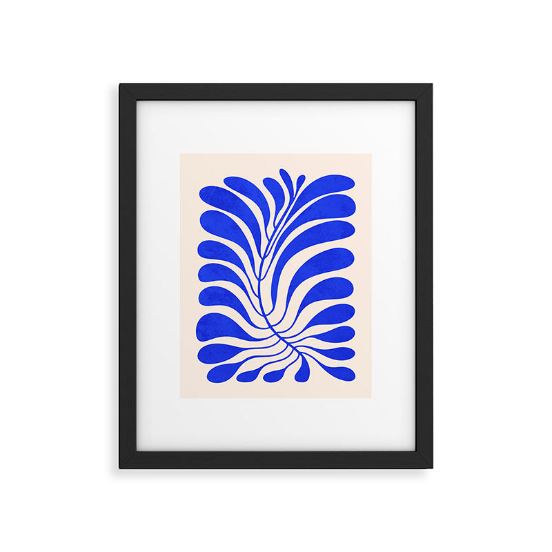 Electrik Blue Ferns: Matisse Edition Framed Art Print Gallery Image 5