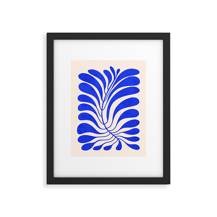 Electrik Blue Ferns: Matisse Edition Framed Art Print Gallery Image 1