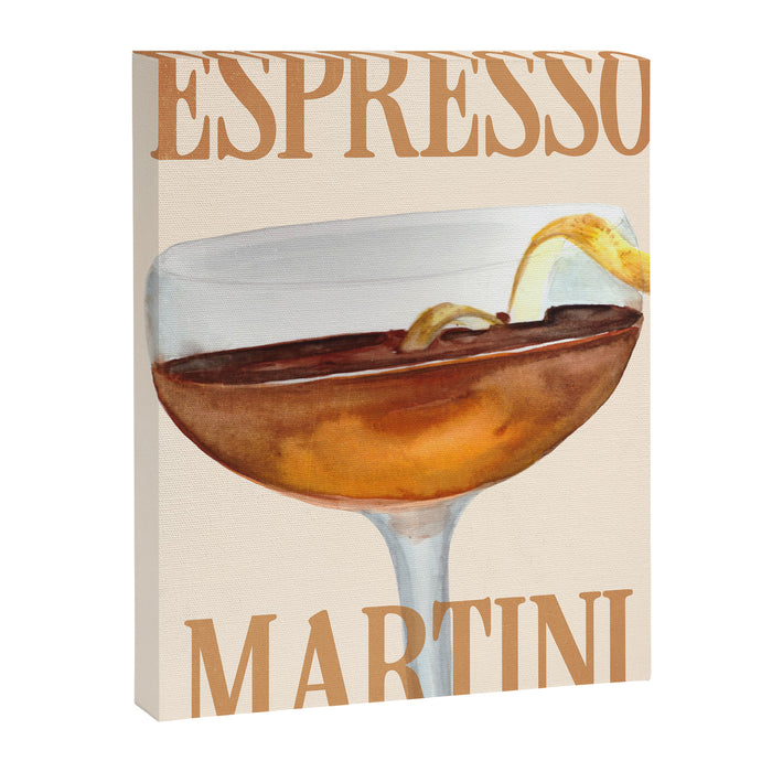 Espresso Martini: Retro Classic Cocktail 04 Canvas Print Gallery Image 1