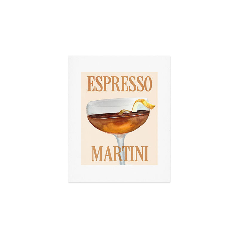 Espresso Martini: Retro Classic Cocktail 04 Art Print Gallery Image 1