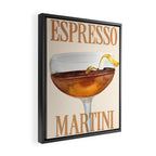 Espresso Martini: Retro Classic Cocktail 04 Framed Canvas Print Gallery Image 2