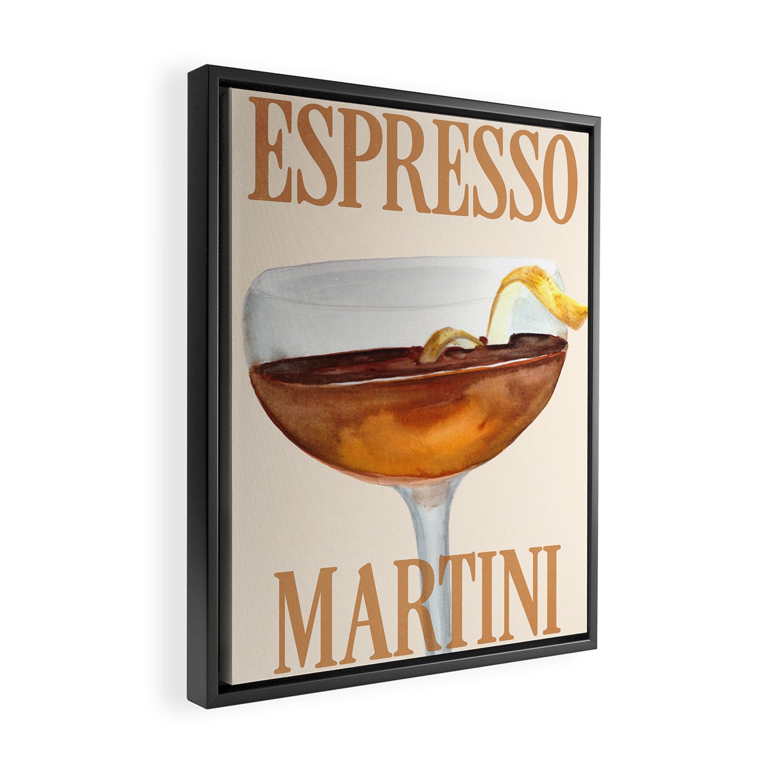 Espresso Martini: Retro Classic Cocktail 04 Framed Canvas Print Gallery Image 2
