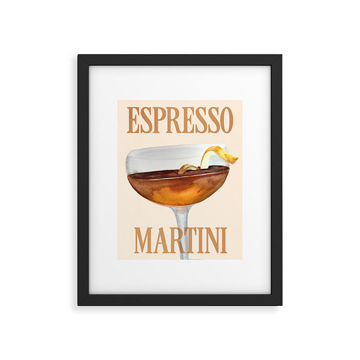 Espresso Martini: Retro Classic Cocktail 04 Framed Art Print Gallery Image 1