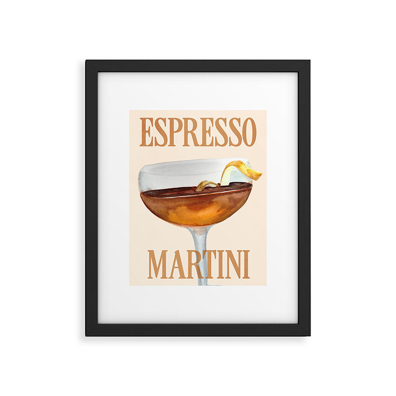 Espresso Martini: Retro Classic Cocktail 04 Framed Art Print Gallery Image 5