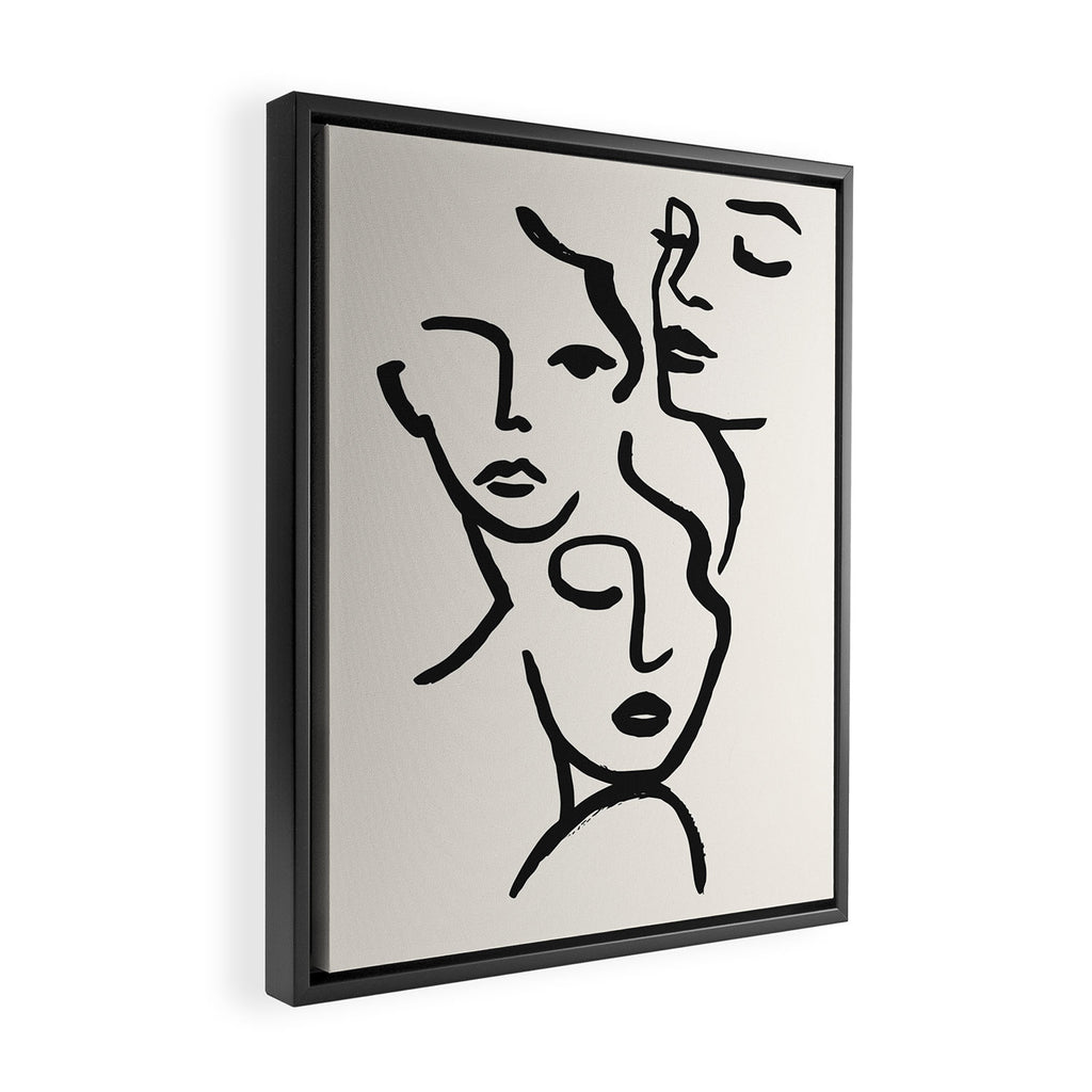 Faces Framed Canvas Print Gallery Image 2