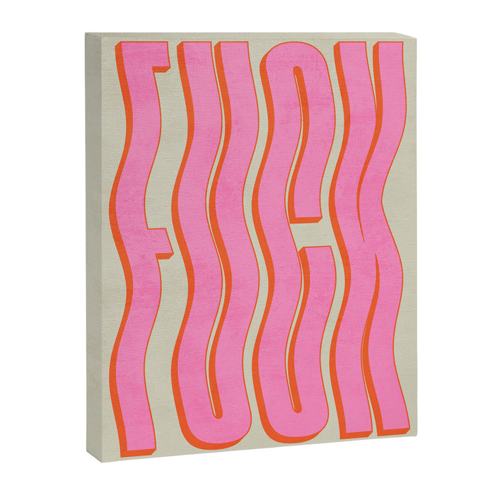Favorite Word: Peach Wavy Edition Canvas Print Gallery Image 1