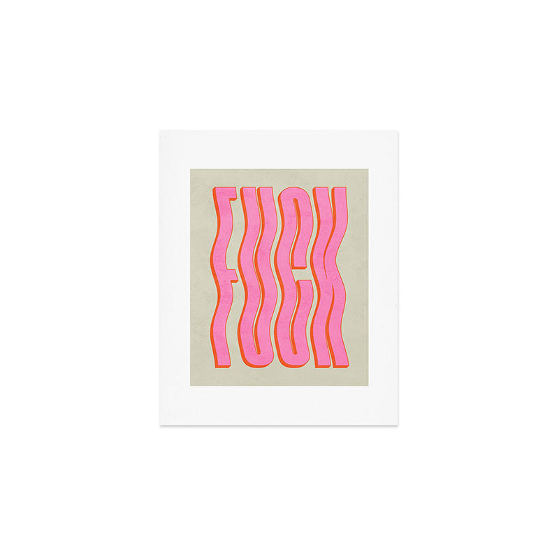 Favorite Word: Peach Wavy Edition Art Print Gallery Image 1