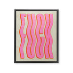 Favorite Word: Peach Wavy Edition Framed Canvas Print Gallery Image 6