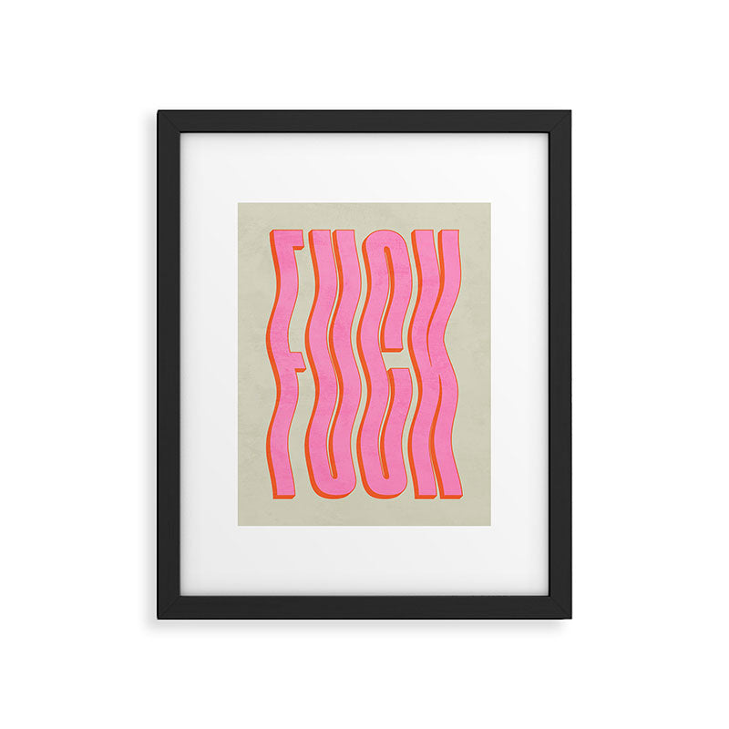 Favorite Word: Peach Wavy Edition Framed Art Print Gallery Image 5