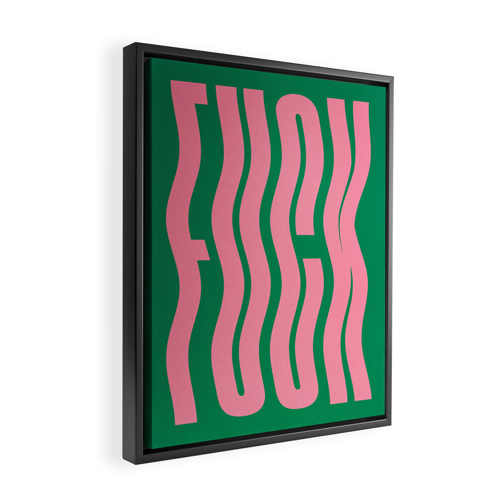 Favorite Word: Tropical Wavy Edition Framed Canvas Print Gallery Image 2