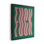 Favorite Word: Tropical Wavy Edition Framed Canvas Print Gallery Image 2