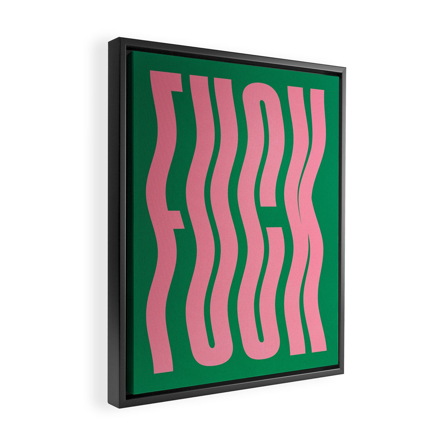 Favorite Word: Tropical Wavy Edition Framed Canvas Print Gallery Image 2
