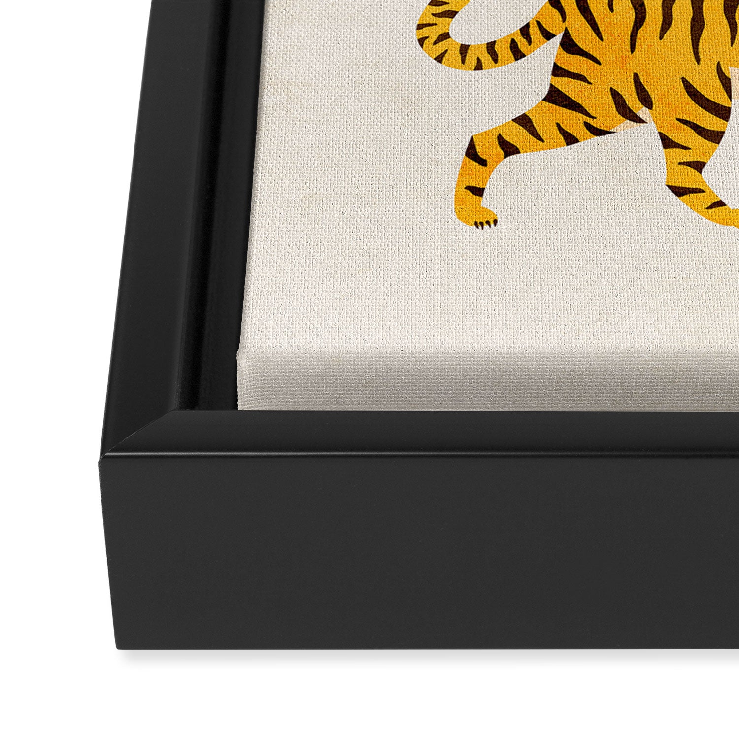 Fierce: Golden Tiger Edition Framed Canvas Print Gallery Image 3