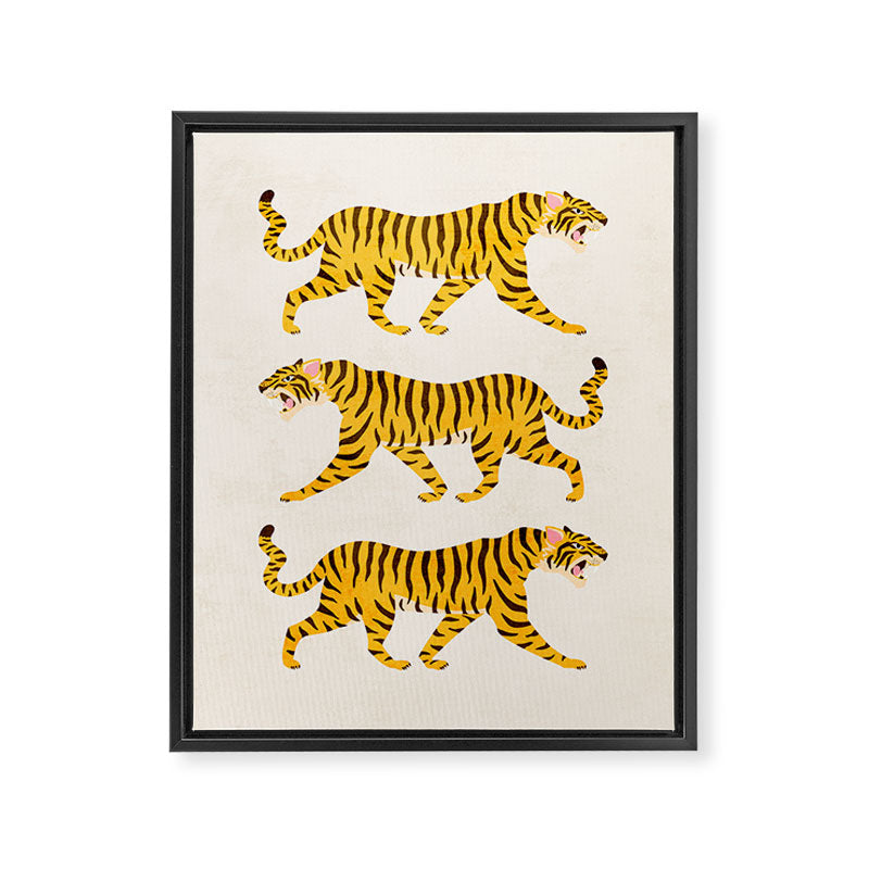 Fierce: Golden Tiger Edition Framed Canvas Print Gallery Image 6