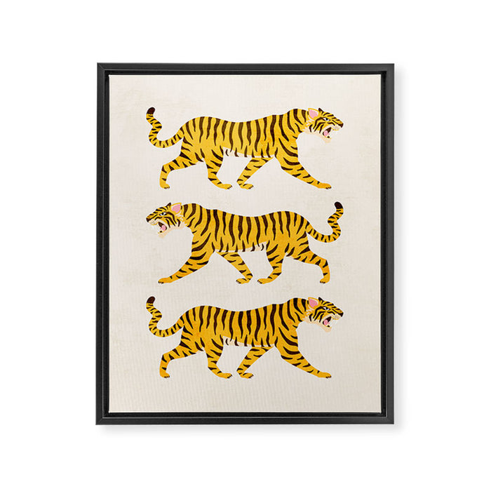 Fierce: Golden Tiger Edition Framed Canvas Print Gallery Image 1