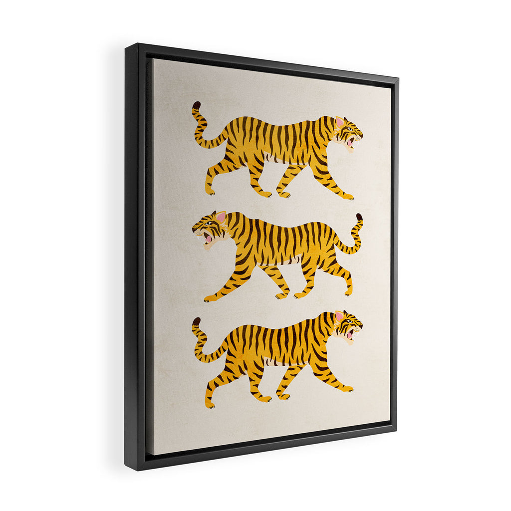 Fierce: Golden Tiger Edition Framed Canvas Print Gallery Image 2
