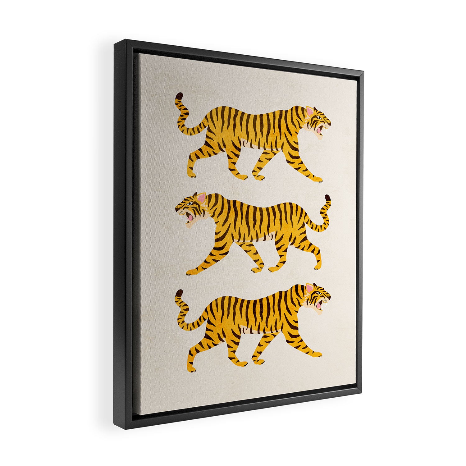 Fierce: Golden Tiger Edition Framed Canvas Print Gallery Image 2