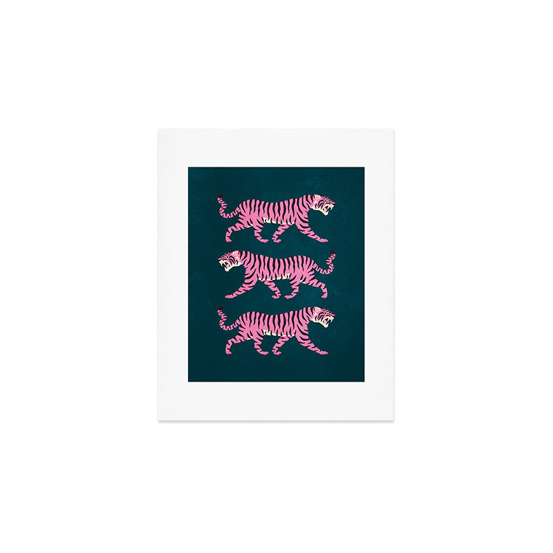 Fierce: Night Race Pink Tiger Edition Art Print Gallery Image 1