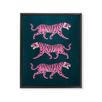 Fierce: Night Race Pink Tiger Edition Framed Canvas Print Gallery Image 6