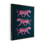 Fierce: Night Race Pink Tiger Edition Framed Canvas Print Gallery Image 2