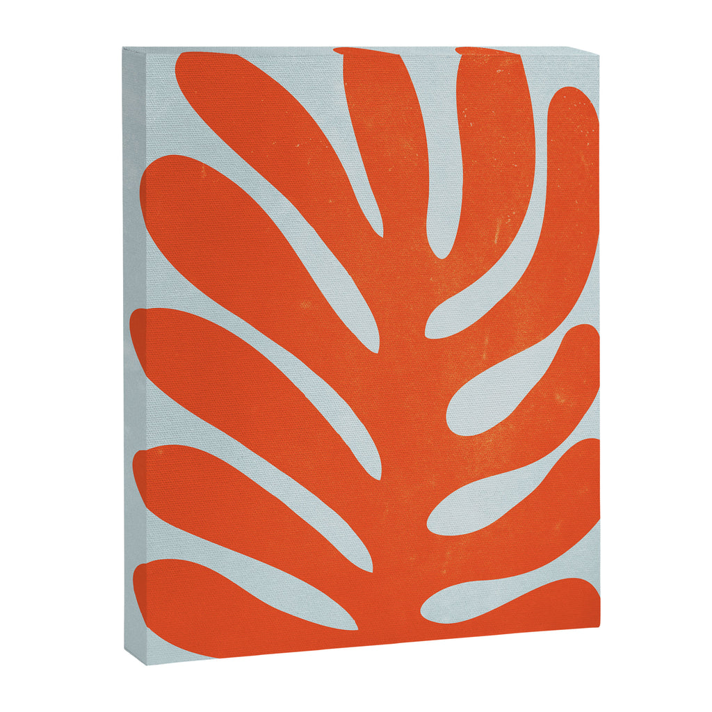 Fire Red: Wild Leaf | Matisse Foliage Paper Cutouts 01 Canvas Print Gallery Image 6