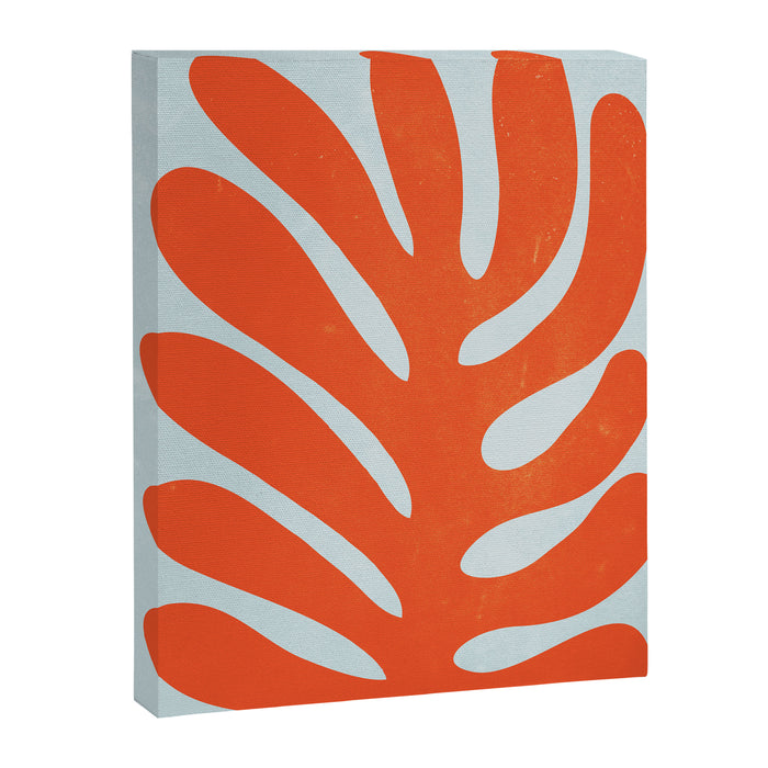 Fire Red: Wild Leaf | Matisse Foliage Paper Cutouts 01 Canvas Print Gallery Image 1