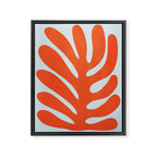 Fire Red: Wild Leaf | Matisse Foliage Paper Cutouts 01 Framed Canvas Print Gallery Image 6
