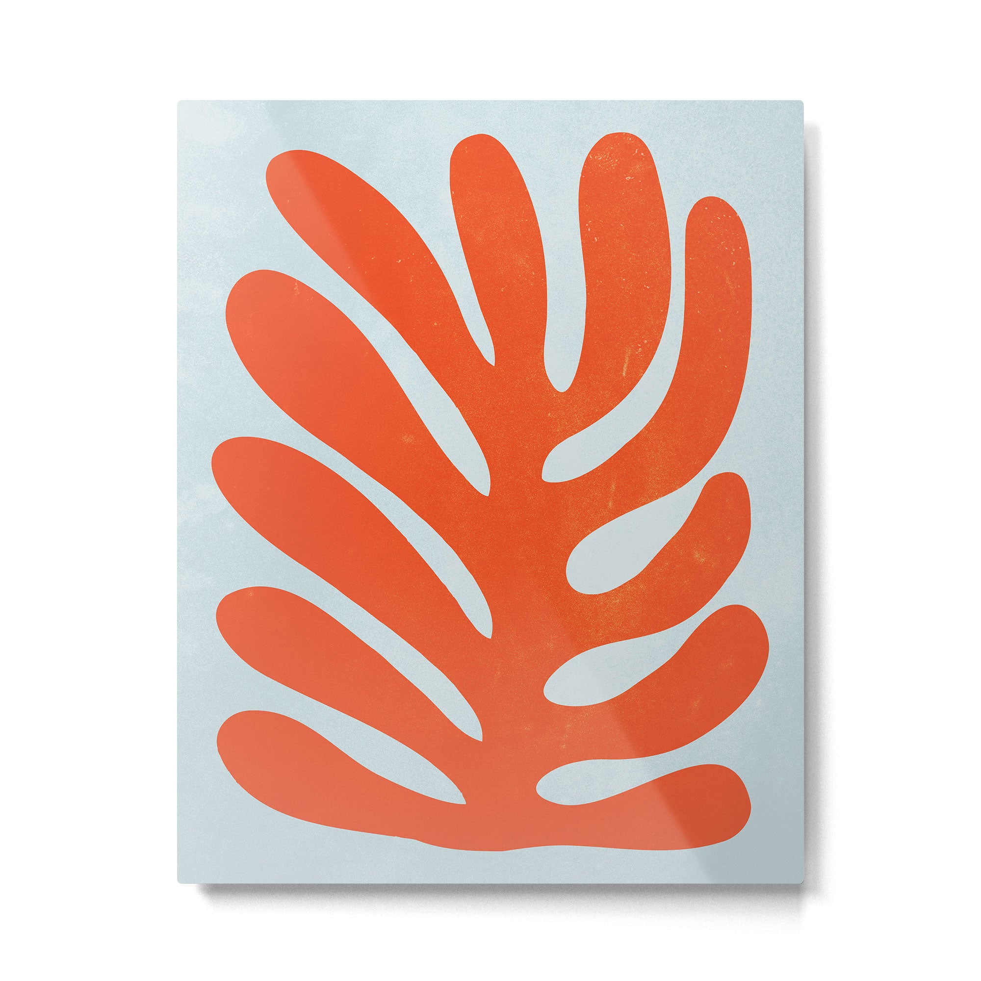 Fire Red: Wild Leaf | Matisse Foliage Paper Cutouts 01 Metal Print Gallery Image 4