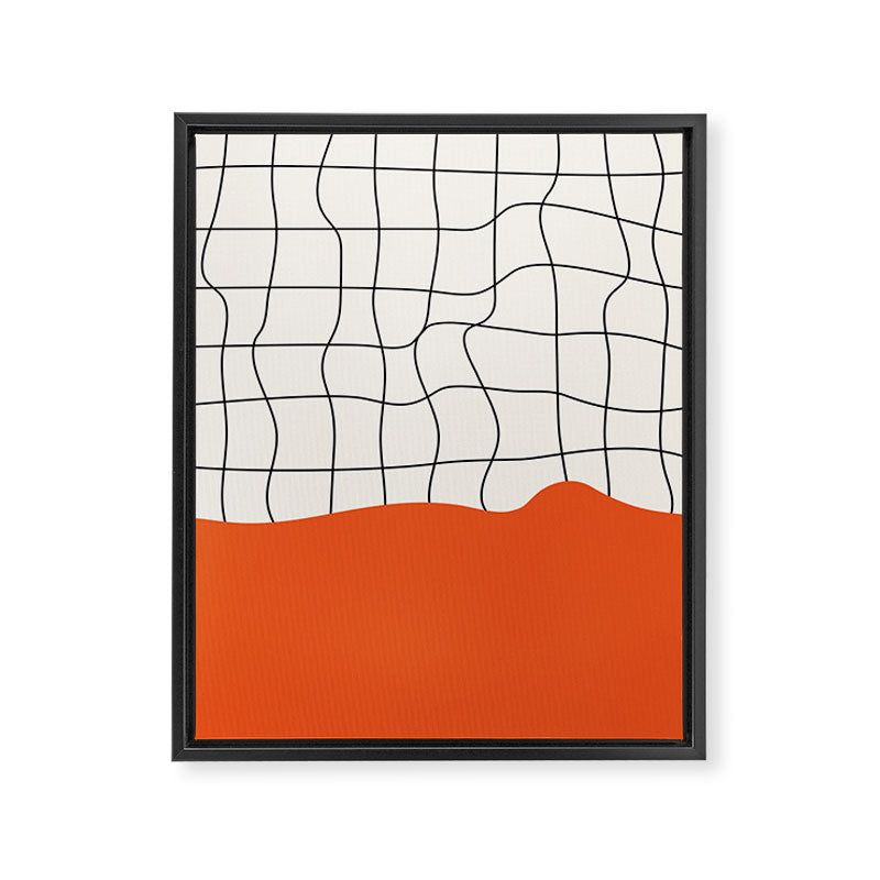 Flamingo Drip | Warp Grid: Off-White Day Edition Framed Canvas Print Gallery Image 6
