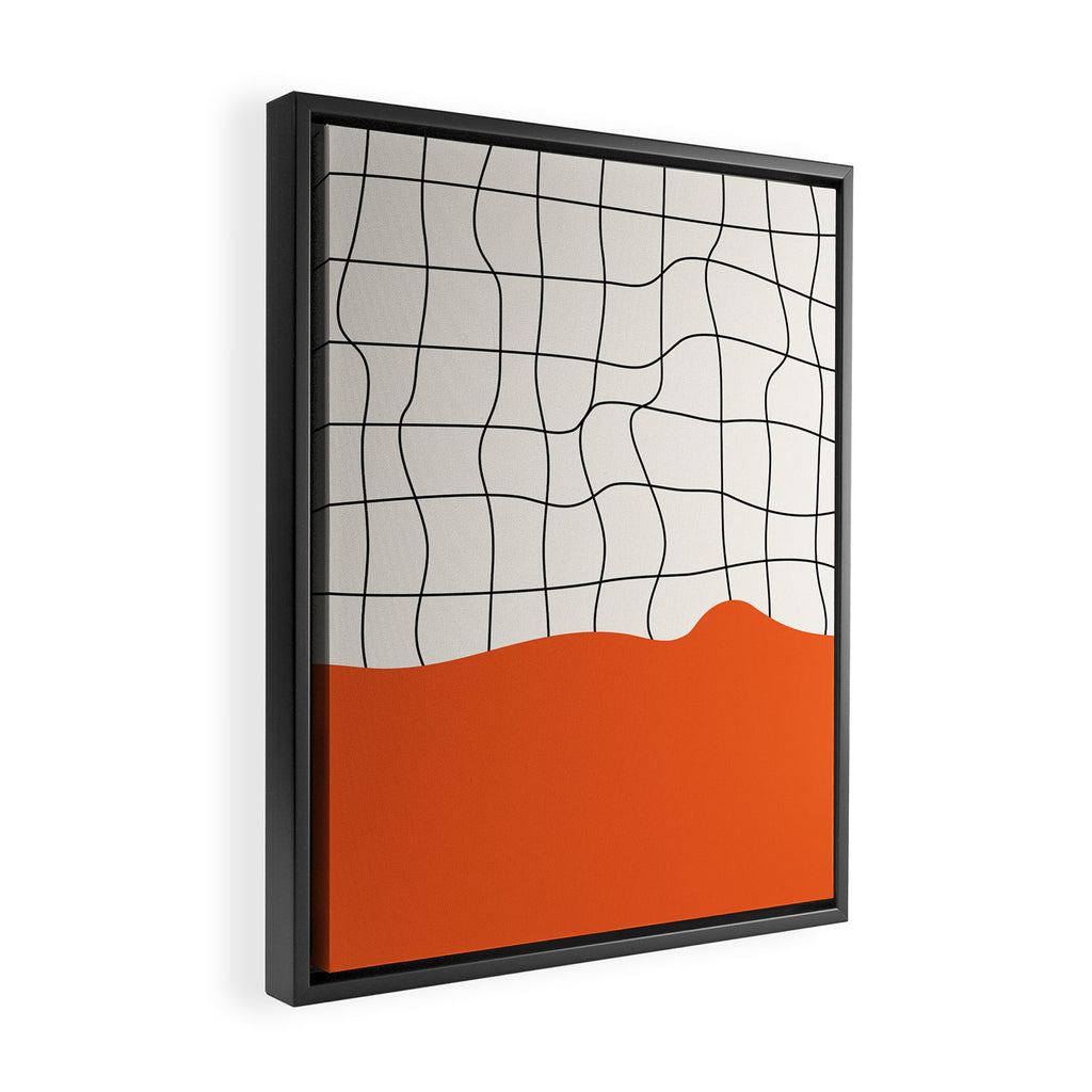 Flamingo Drip | Warp Grid: Off-White Day Edition Framed Canvas Print Gallery Image 2