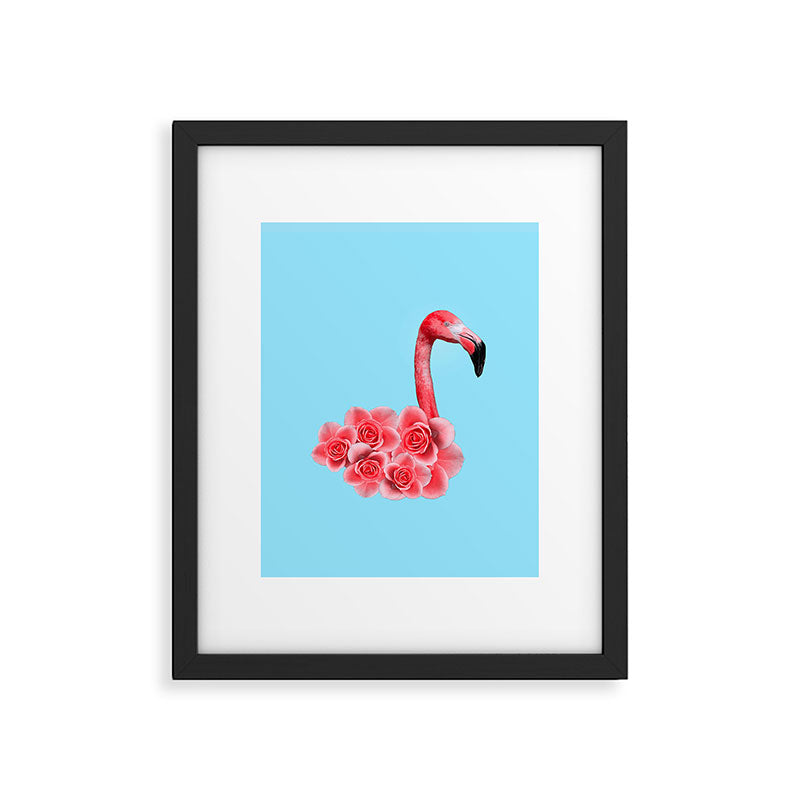 Flamingo Flowers: Pop Animals Framed Art Print Gallery Image 5