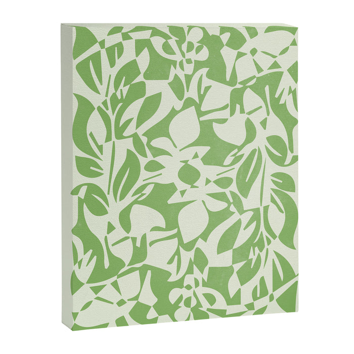 Floral Pattern: Forest Green Edition Canvas Print Gallery Image 1
