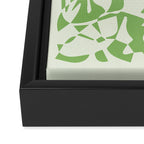 Floral Pattern: Forest Green Edition Framed Canvas Print Gallery Image 3