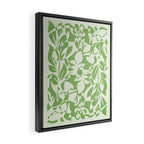 Floral Pattern: Forest Green Edition Framed Canvas Print Gallery Image 2