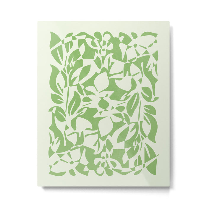 Floral Pattern: Forest Green Edition Metal Print Gallery Image 1