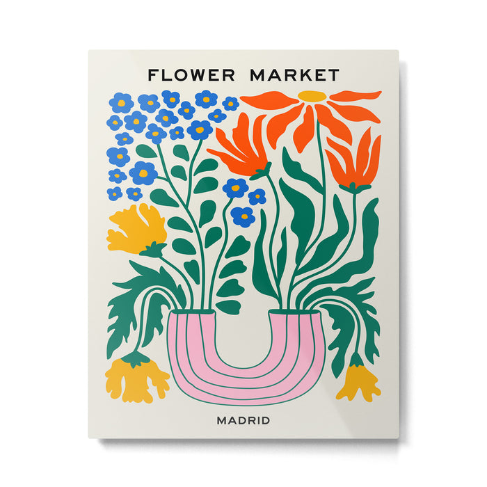 Flower Market 04: Madrid Metal Print Gallery Image 1