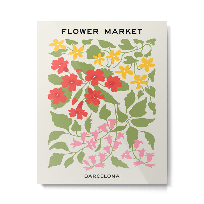 Flower Market 07: Barcelona Metal Print Gallery Image 1