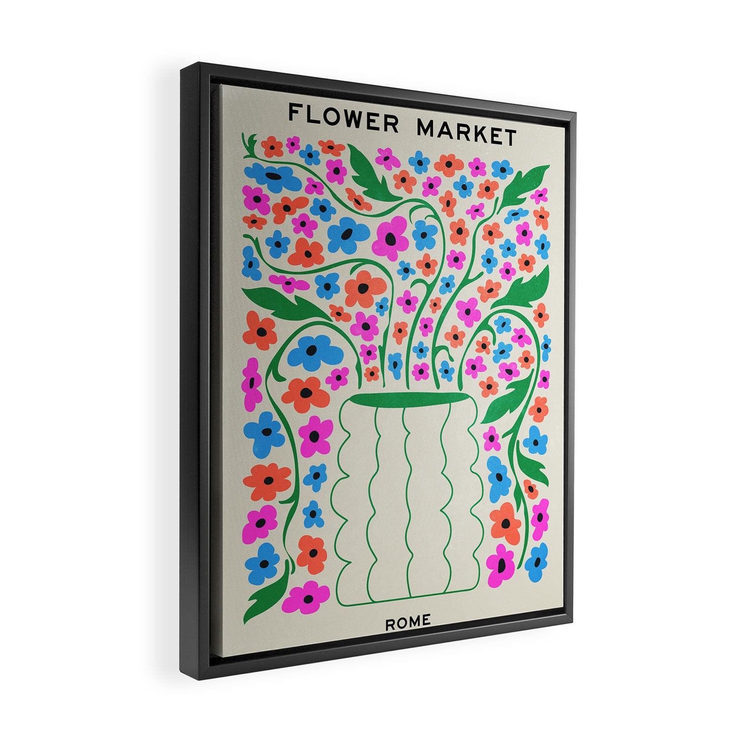 Flower Market 08: Rome Framed Canvas Print Gallery Image 2