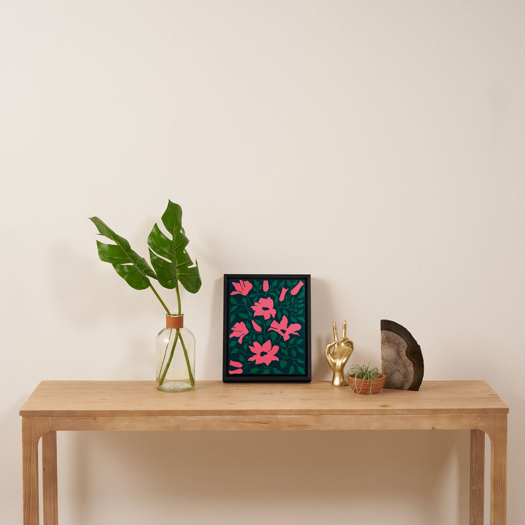 Flowers & Branches: Night Edition Framed Canvas Print Gallery Image 4