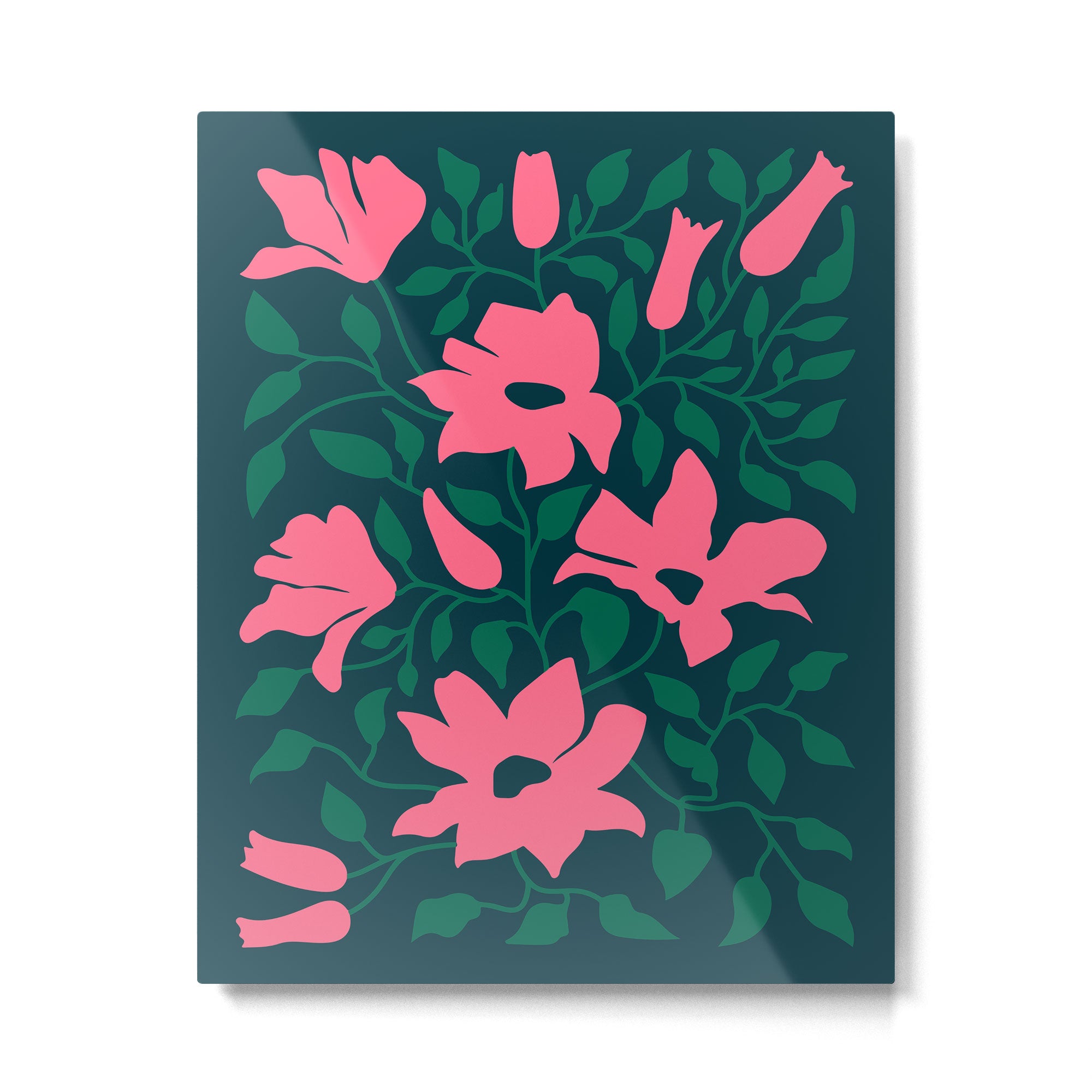 Flowers & Branches: Night Edition Metal Print Gallery Image 4