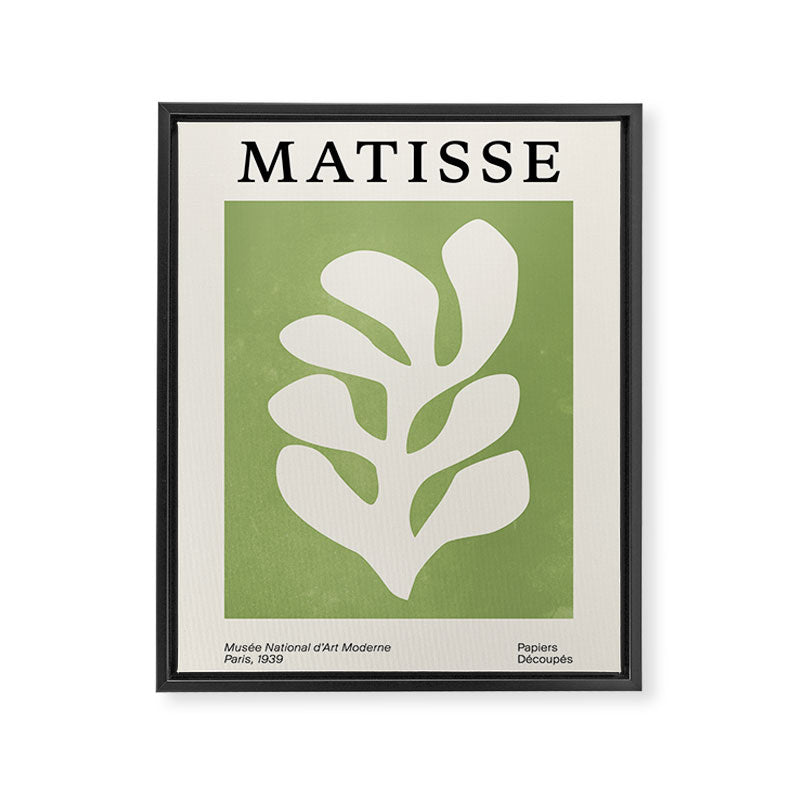 Forest Green Leaf: Matisse Paper Cutouts V Framed Canvas Print Gallery Image 8